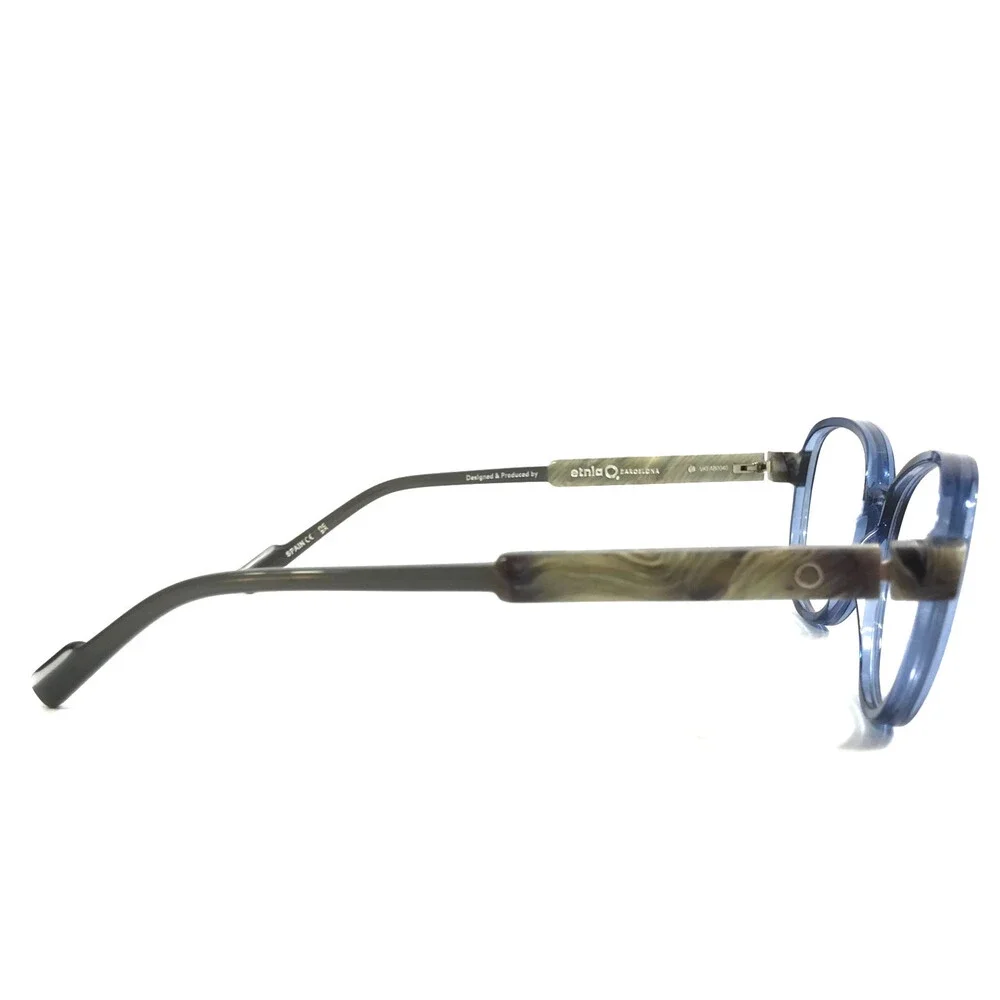 Etnia Barcelona Eyeglasses Frames ASTERIA BLGY Blue Gray Horn Cat Eye 52-16-138